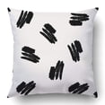 thumbnail image 1 of BOSDECO Hand Drawn Pattern In Black On Cream Pillowcase Pillow Cushion Cover 18x18 inch, 1 of 1