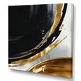 thumbnail image 2 of DESIGN ART Designart "Black Gold Abstract Shapes Marble I" Abstract Marble Wall Art Prints 36 in. wide x 36 in. high, 2 of 5