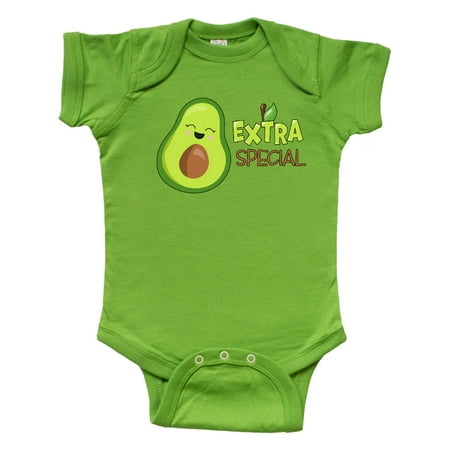 

Inktastic Extra Special with Cute Smiling Avocado Gift Baby Boy or Baby Girl Bodysuit