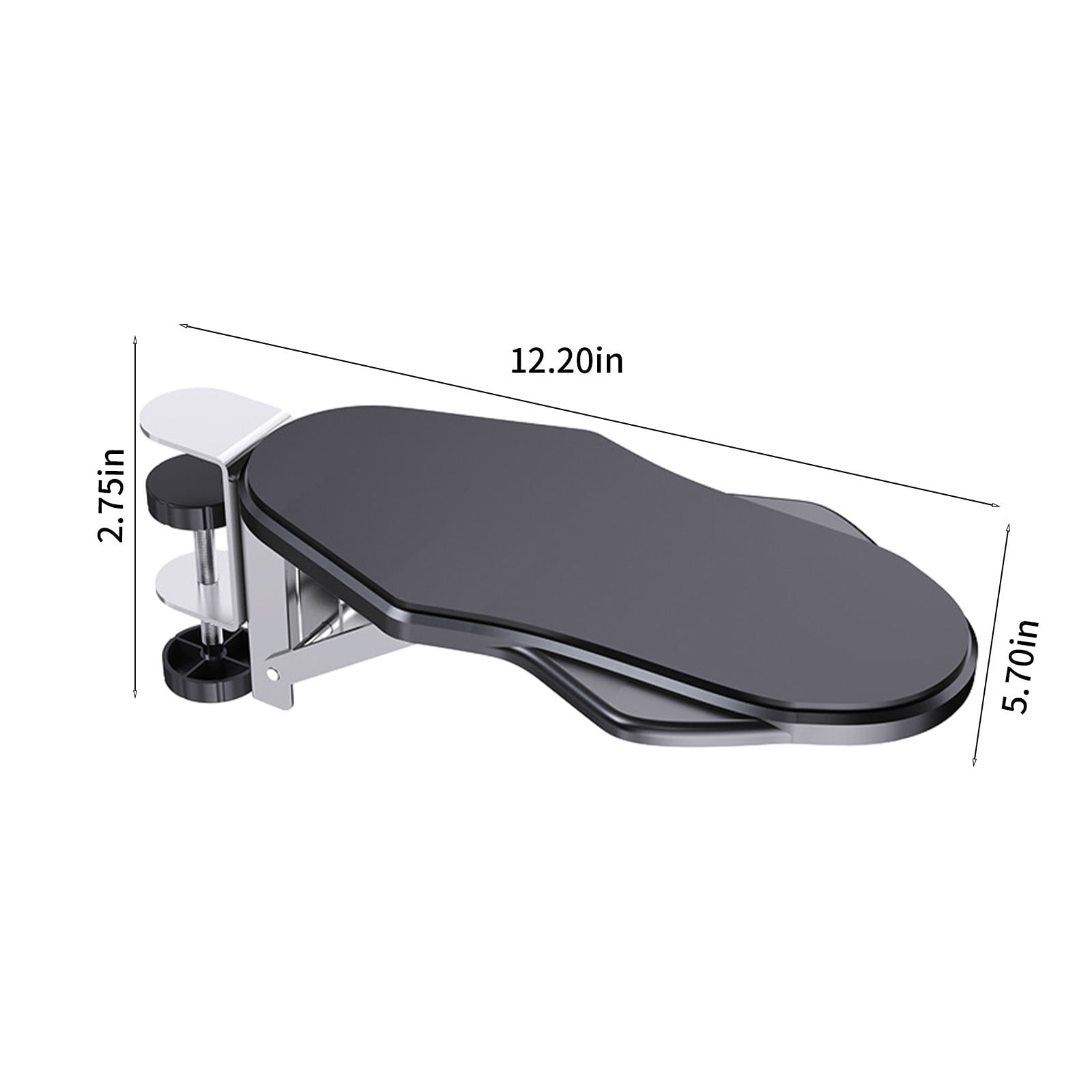 Home Office Desks Accessory: Ergonomic Desk Extender Tray with 90° Foldable Arm Support and Clamp Mount for Wrist Relaxation