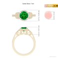 thumbnail image 5 of ANGARA Lab Grown 1.2 Ct Aeon Emerald Leaf & Vine Engagement Ring with Milgrain for Women in 14K Yellow Gold (Size-7mm) | May Birthstone, Anniversary, Jewelry Gift for Women | Lab-Grown Emerald Ring, 5 of 7