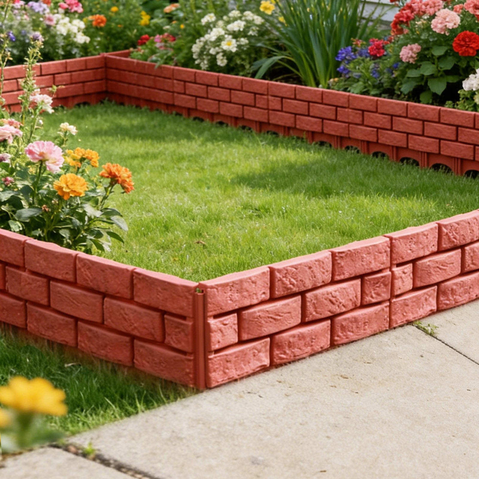 Plastic Garden Fence Panel, Modular Connectable Picket Fencing for Villa Courtyard & Vegetable Garden, Landscaping Border Edging, 17.32" x 12.6", AKLJWH
