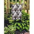 thumbnail image 2 of POGLIP Pattern Abstract Geometric Grey Diamond Triangle Modern Shape Mosaic Graphic Garden Flag Decorative Flag House Banner 12x18 inch, 2 of 2