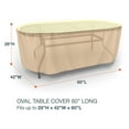 thumbnail image 4 of Budge Small Beige Patio Outdoor Oval Table Cover, Sedona, 4 of 8
