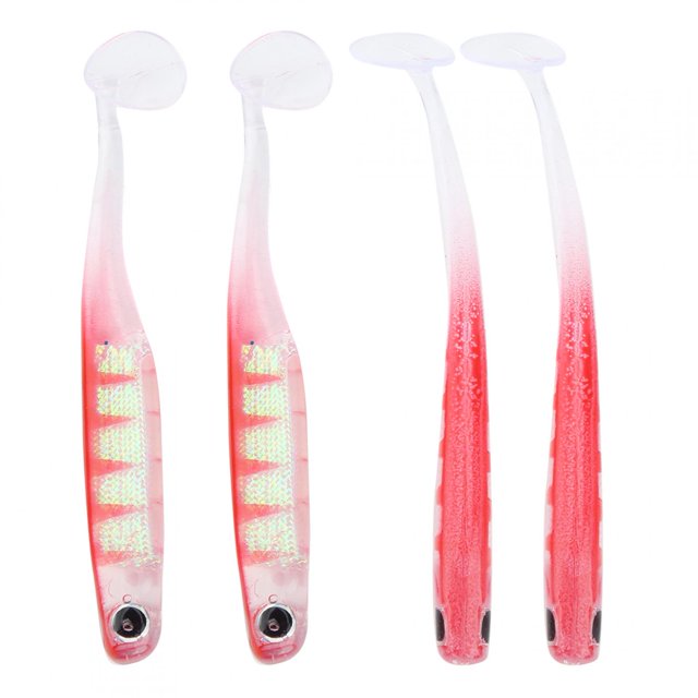 Cebo de señuelo de pesca Jadeshay 4 piezas TPR 100 mm cebo de simulación suave