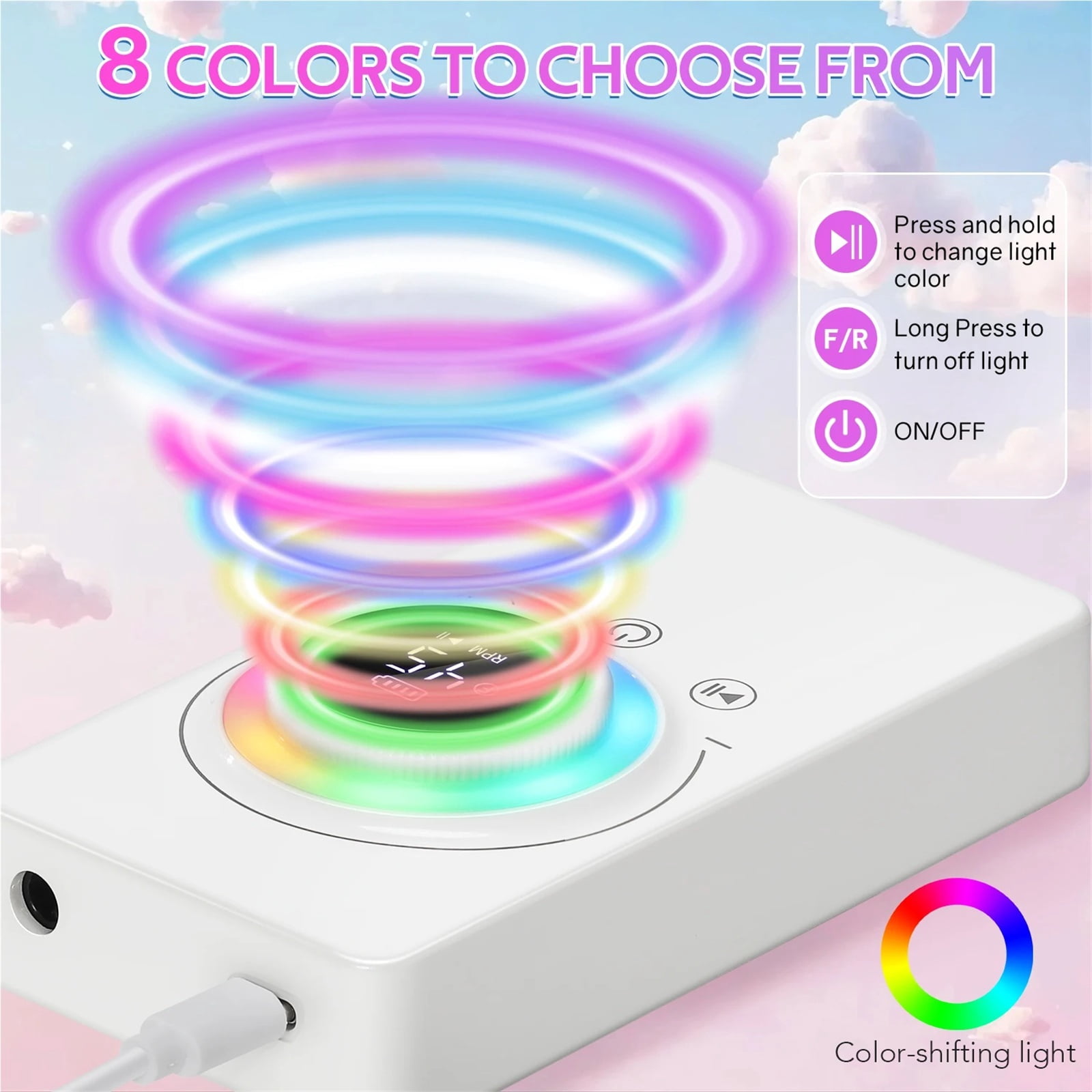 45000RPM Nail Drill Machine Nail Polisher USB Charging Electric Manicure Sander Low Noise Nail Salon Tools