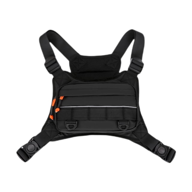 Bolsa de pecho para hombre y mujer, ligera, ideal para correr, viajar y entrenar. negro