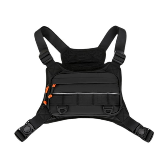 Bolsa de pecho para exteriores para hombres y mujeres, ideal para actividades , senderismo, ciclismo y entrenamiento. negro