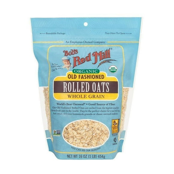 Bob's Red Mill – Flocons d'Avoine Biologiques à l'Ancienne, 16 oz