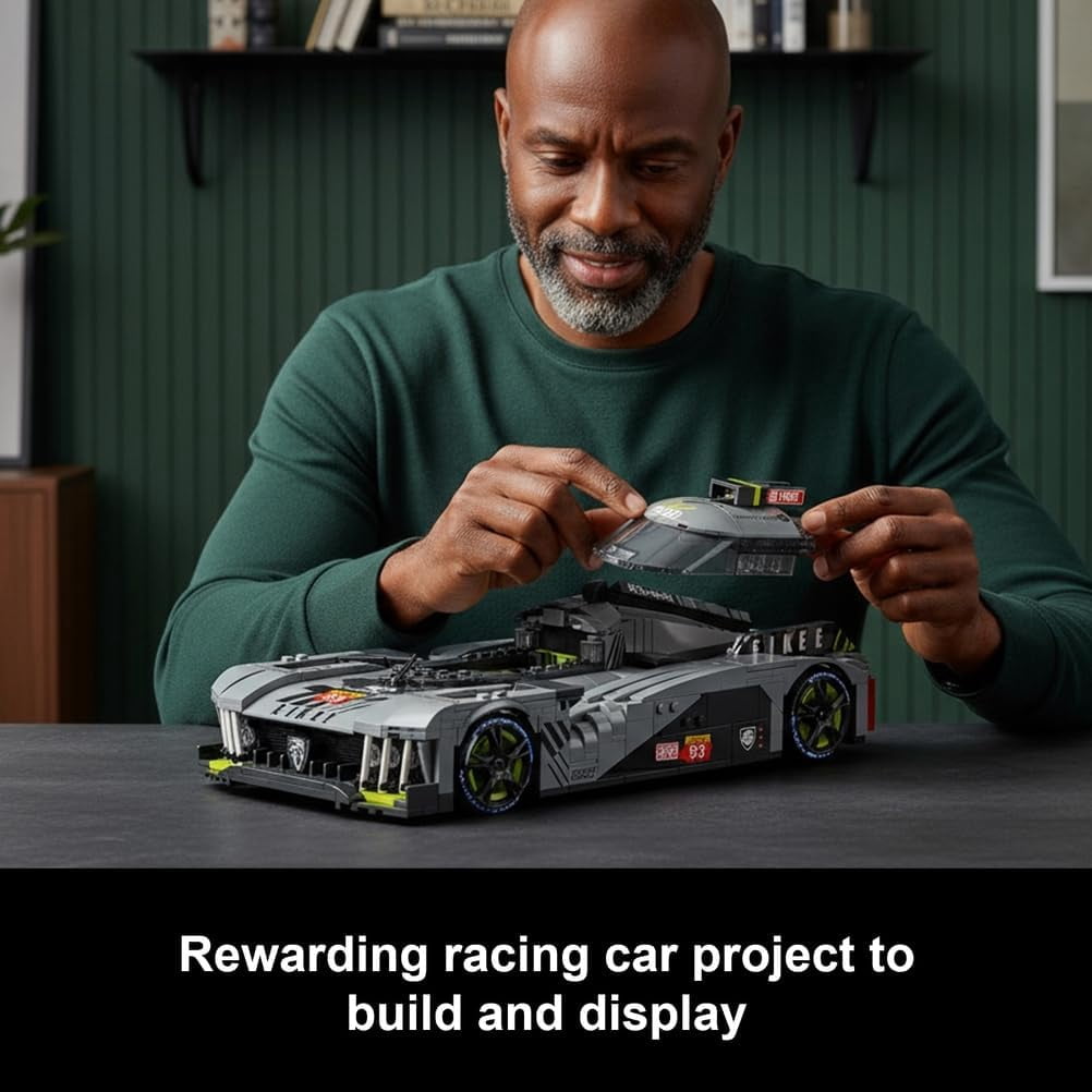 Le 8X6 Hybrid Hypercar Building Set for Adults, Collectible 1:16 Scale Race Car Model, Racing DIY Craft for Display and Play, Ideal Gift for Birthdays and Fans, (1,028 PCS, A-Y26004)
