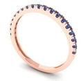 thumbnail image 2 of 0.57 ct Brilliant Round Cut Simulated Tanzanite 18K Rose Gold Stackable Band SZ 9.25, 2 of 6