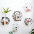 thumbnail image 1 of SPRING PARK Floating Shelves Wall Mounted Metal Wire Art Hexagon Shelves with Solid Wood Board for Plant Display, Storage Rack & Organiser, Home Decoration Wall Shelf, 1 of 7