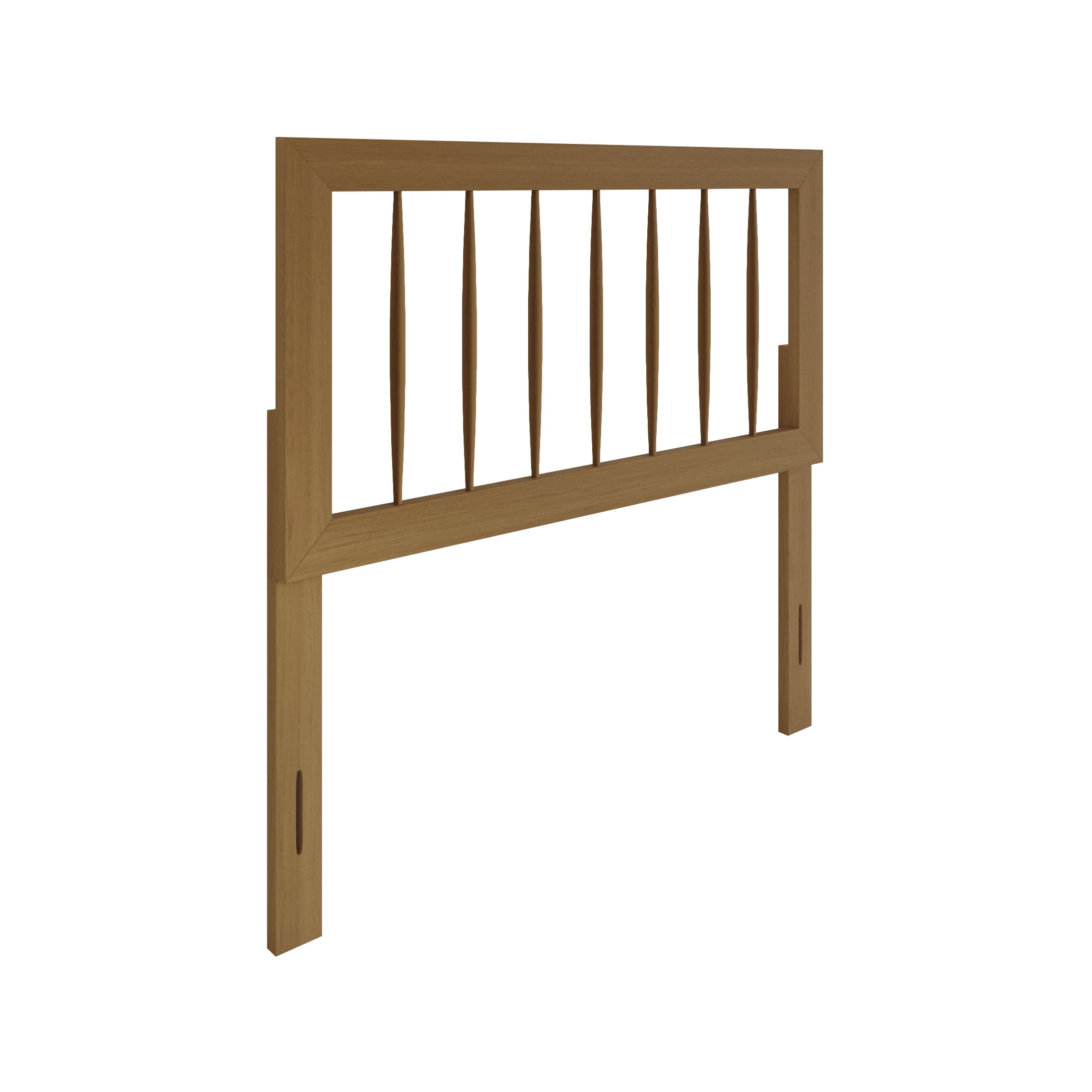Castle Place Contemporary Twin Wooden Spindle Headboard, Light Oak