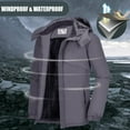 thumbnail image 3 of CAMEL CROWN Men's Waterproof Ski Jacket Warm Winter Snow Coat Mountain Windbreaker Hooded Raincoat, 3 of 7