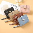 thumbnail image 2 of Auspicious-leather Short Wallet, Cute Leather Wallet Wallet Fashion Short Wallet Khaki, 2 of 2