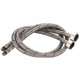 thumbnail image 1 of 2 Pieces 60cm/23.6 Inch Stainless Steel Flexible Hose Extension for Kitchen Bathroom, Compatible with G3/8 x M10 Faucets, 1 of 4