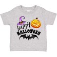 thumbnail image 3 of Inktastic Happy Halloween Bat, Witch Hat, Jack O Lantern Boys or Girls Toddler T-Shirt, 3 of 5