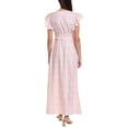 thumbnail image 2 of Sail to Sable womens  V-Neck Flutter Sleeve Linen-Blend Maxi Dress, l, Pink, 2 of 3