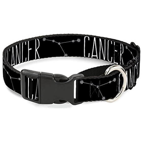 Buckle-Down Zodiac CANCER Constellation Black White Martingale Dog Collar