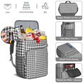 thumbnail image 2 of Colorful Checkered Soft Cooler Bag - 20L Insulated Leakproof Backpack for Travel, Work & Outdoor Adventures, 2 of 4