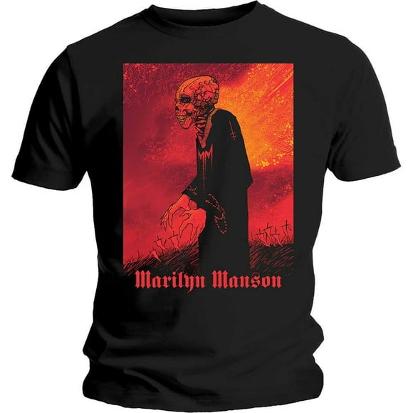 Marilyn Manson T-Shirt Adulte en Coton Moine