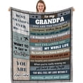 thumbnail image 1 of LHSHID Grandpa Gifts from Grandchildren Blanket Fathers Day Birthday Gifts for Grandfather Christmas Day Best Gifts for Grandpa Blanket for Grandpa Soft and Warm 30x40in, 1 of 6