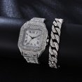 thumbnail image 1 of Reloj de cuarzo de moda de negocios para mujer, reloj de traje con cinturón de acero y diamantes, entrega de una sola pieza, 1 of 3