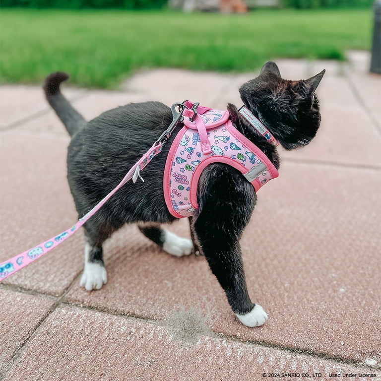 Sassy Meow Cat Step-In Harness Extra Small - Hello Kitty Pink