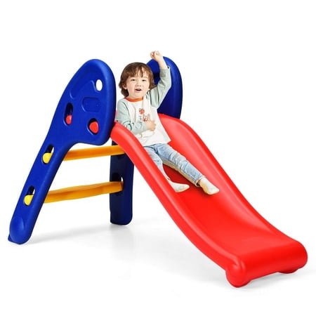 Techvida Kids Slide Indoor Outdoor Playground Slide with Folding for Easy Storage  For Kids Toddlers Boys Girls Ages 18 Months to 6 Years