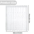 thumbnail image 3 of Horplkj 29X24 Inch White Short Curtains, Light Filtering Voile Drapes for Small Kitchen, Bathroom, room (1 Panel), 3 of 7