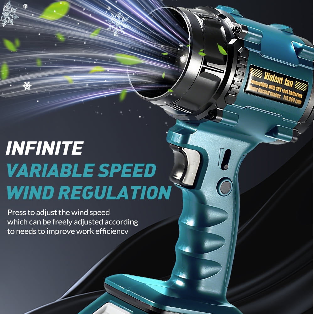 Electric Cordless Leaf Blower,Welan Handheld Leaf Blower with 1 × 3.75Ah Battery and Charger, Infinitely Variable Speed for Patio Cleaning and Lawn Care
