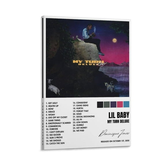 Lil Baby My Turn Deluxe Canvas Poster Wall Decorative Art Painting Living Room Bedroom Decoration Gift