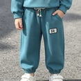 thumbnail image 4 of Boys Cotton Sweatpants Baggy Loose Casual Joggers Elastic Waist Drawstring Active with Pockets Kids School Uniform Trousers, 4 of 4
