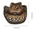 thumbnail image 4 of 1Pc Outdoor Sun Protection Retro Tassel Cowboy Cowgirl Summer Straw Hat, 4 of 9