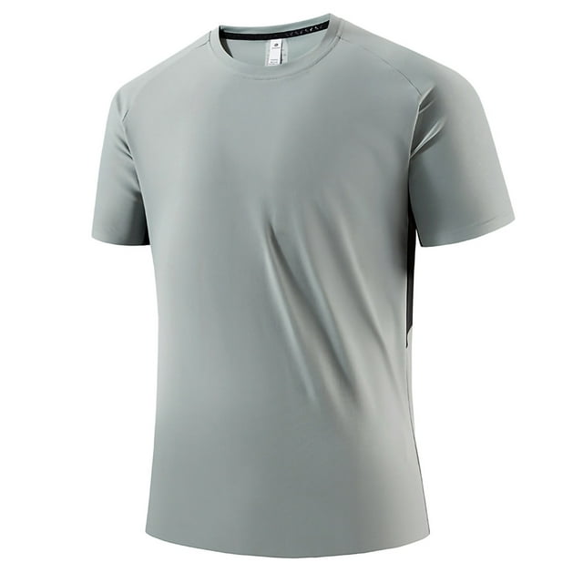 Plebaso Big and Tall Workout Mens T Shirts Short Sleeve Quick Dry Athletic Tee Tops Activewear for Running