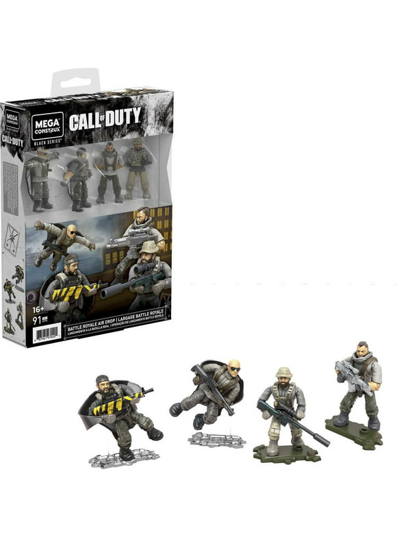 MEGA Call of Duty Battle Royale Air Drop Building Kit with 4 Action Figures (91 Pieces)