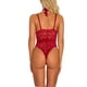 thumbnail image 4 of Lencería sexy de encaje de malla para mujer Ropa interior en V profunda Body Ropa de dormir, Rojo, XL Monstrate XX000104-12, 4 of 7