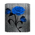 thumbnail image 6 of 4PCS 3D Raindrop Rose Flower Shower Curtain,Fabric Cloth Polyester Waterproof Bath Curtain, Non-Slip Bathroom Rugs Bath Mat Set, Elegant Bathroom Decor, Blue, 6 of 10