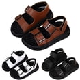 thumbnail image 3 of Mepaouo Kids Toddler Sandals Boys Girls Footbed Casual Slides Double Buckle Slip on Flats with Bach Strap, 3 of 5