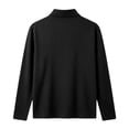 thumbnail image 4 of Gytharion Men's Plus Size Pullover Tops Quarter-zip Stand Collar Blouses Solid Color Long Sleeve Casual Tops, 4 of 4