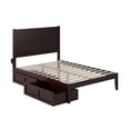 thumbnail image 2 of AFI NoHo 14" Full Wood Platform Bed Frame with Set of 2 Storage Drawers, Espresso, 2 of 8