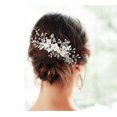 thumbnail image 1 of Ifeng Bridal Rhinestone Flower Veil Side Comb Hair Clips Headpiece Wedding Hair Accessories White Bride Hair Piece Styling Hairpins Headband For Weddi, 1 of 5