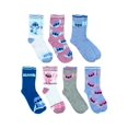 thumbnail image 3 of Disney Stitch Women's Crew Socks, 7 Days of Socks Giftable Box, 7-Pack, Size 4-10, 3 of 7