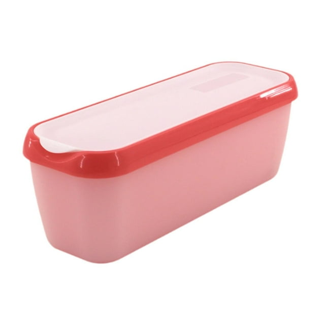 Recipiente para helado hermético, reutilizable, elegante, grande, para helado Rosado rojo