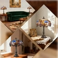 thumbnail image 2 of SUNMORY 18.5'' Stained Glass Tiffany Style Table Lamps, Bedroom Bedside Reading Desk Light for Living Office Dormitory Bar Retro Unique Cute Accent Decor Cottage Village Gift Nightstand Lamps, 2 of 9