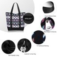 thumbnail image 4 of HAWEE Canvas Tote Bags for Women with Zipper and Compartments Large Capacity Multi Pocket for Travel Storage Purse, Bohemian, 4 of 7