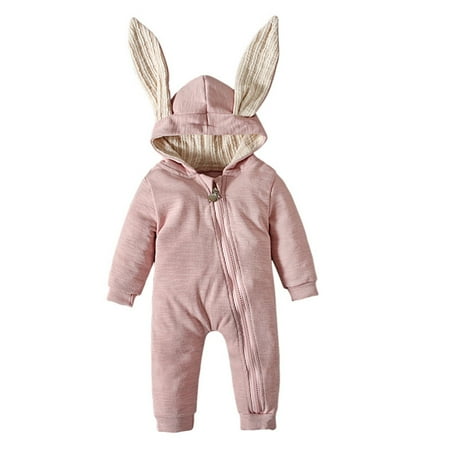 

WUDATI Teen Boy Girl Outfit Halloween Chistmas Toddler Girls Boys Winter Easter Girls Long Sleeve Baby Bunny Winter Baby Bodysuit Crawling Suit Hooded Clothes