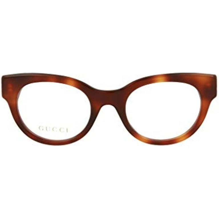 メガネ GUCCI Gucci - GG0209O - 002 havana havana transpa Gucci GG0209O 002 Eyeglasses Havana Brown Gold Frame 48 mm
