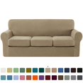 thumbnail image 1 of CHUN YI Sofa Cover with Separate Cushion Slipcover Stretch Checks, 1 of 7