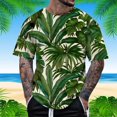 thumbnail image 2 of Big and Tall Shirts for Men Short Sleeved Tropical Style Print T Shirt Summer Mens Slim Fit T Shirts Log Sleeve for Men Graphic Shirt Pack Mens Medium Large V Neck 2XL, 2 of 4